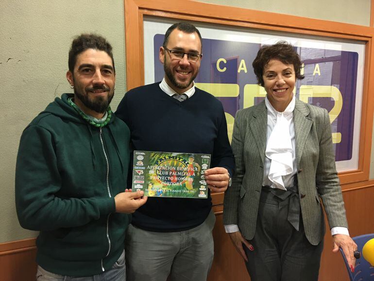 Rafael Moreno (Palmital), Jesús Tamayo (Proyecto Hombre) e Isabel Sánchez (directora Radio Córdoba)