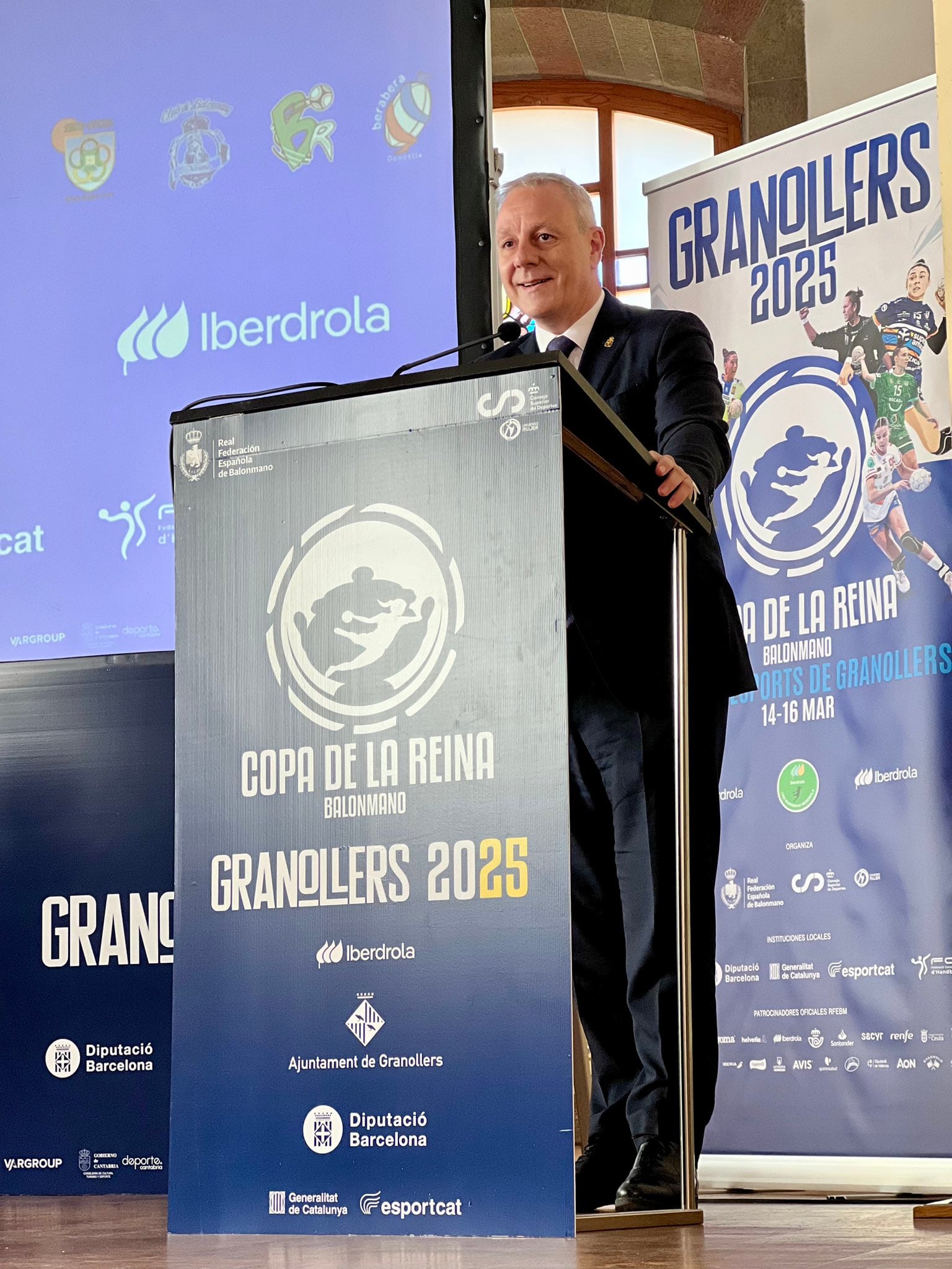 Paco Blázquez, presidente RFEB durante el sorteo de la Copa de la Reina