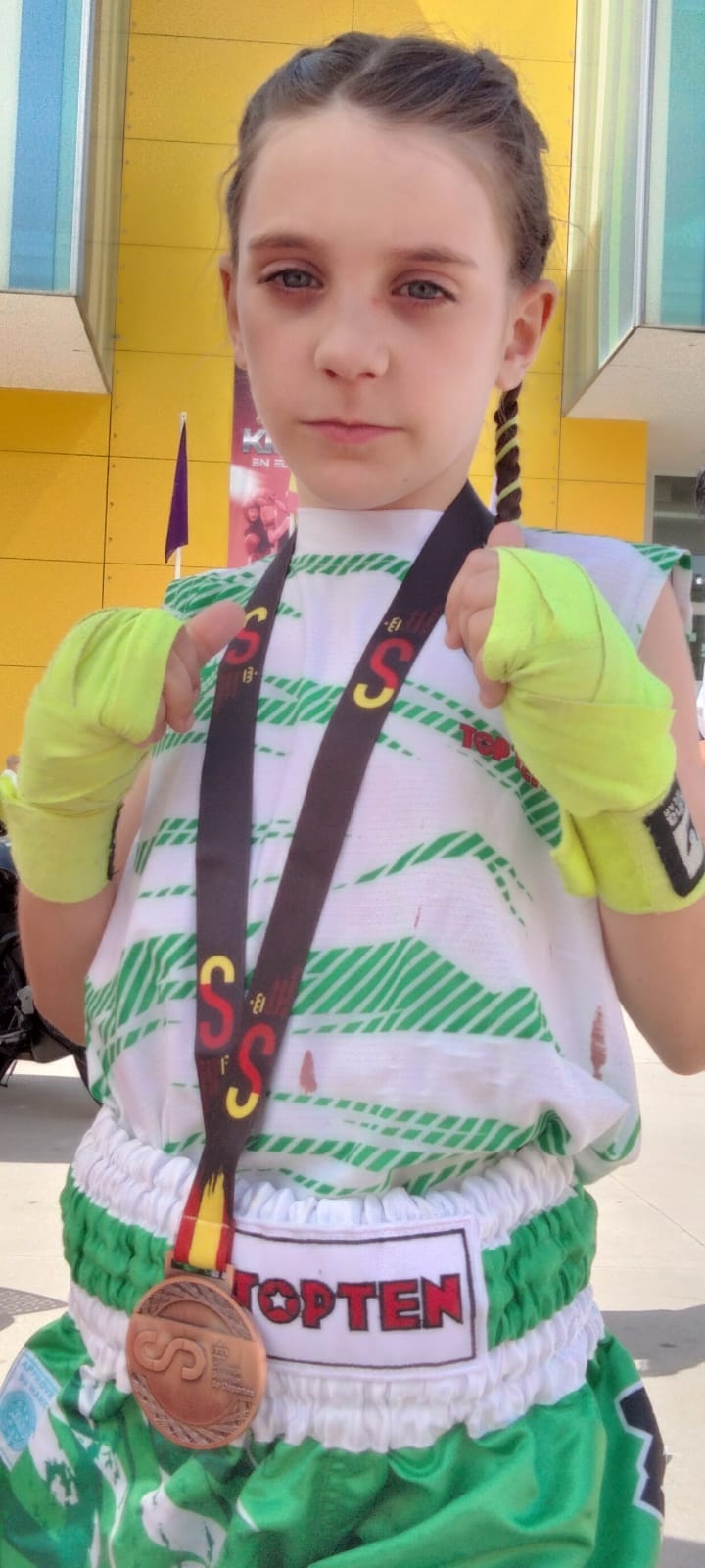 La deportista almeriense orgullosa de su participación en el torneo.