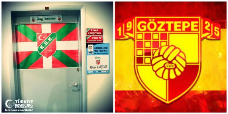 Los colores del Karsiyaka y el Goztepe turcos van a presentar una cuirosa imagen en su derby de este domingo