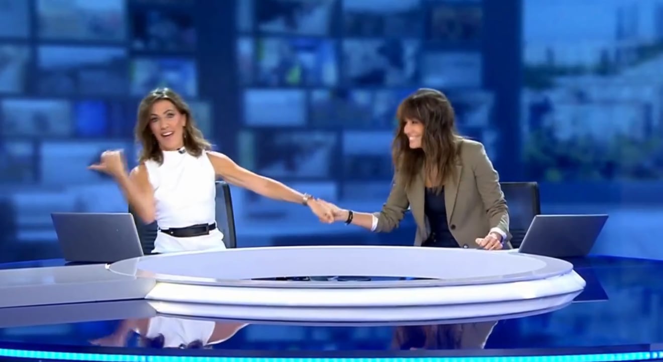 Ángels Blanco e Isabel Jiménez en &#039;Informativos Telecinco&#039;