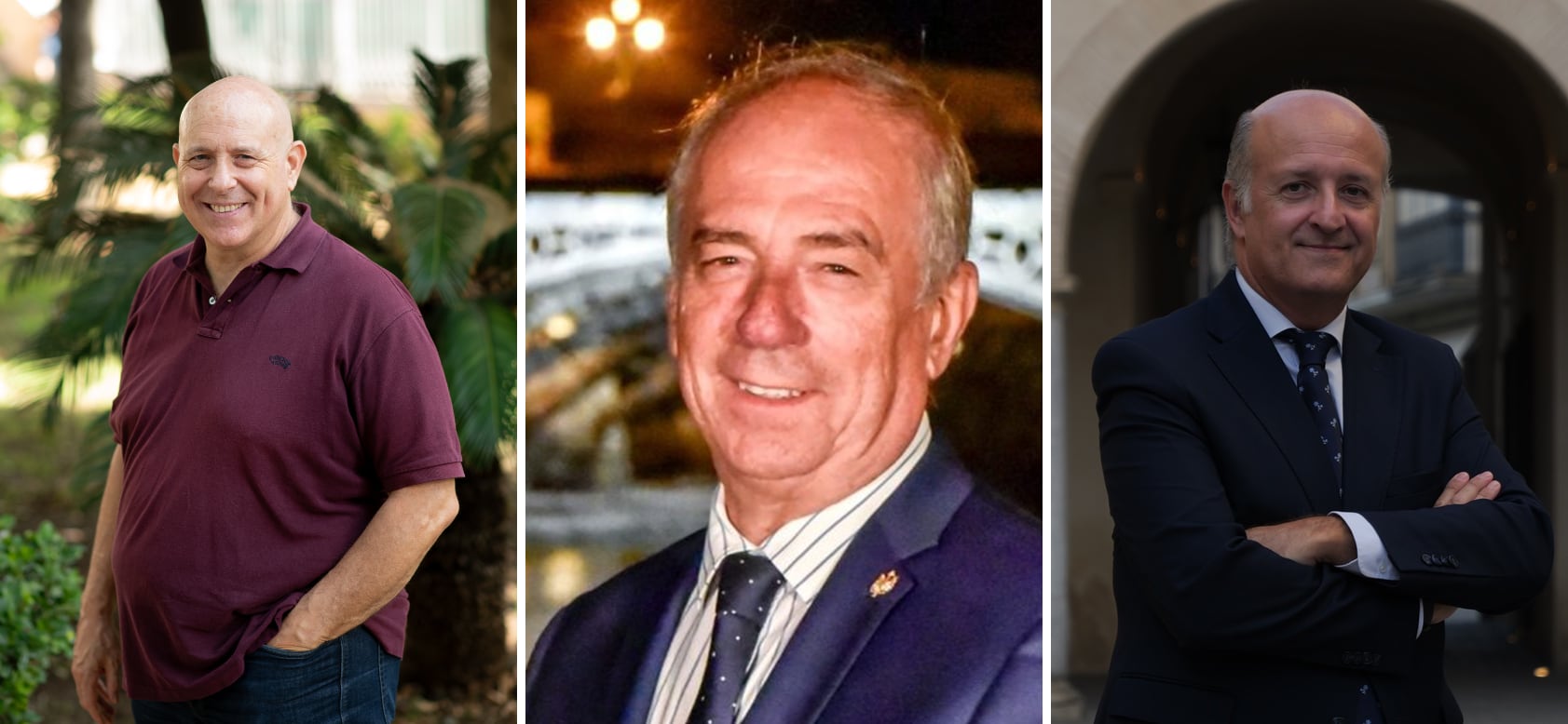 De izquierda a derecha, Luis Chamorro, Pepe Méndez y Francisco Javier Arcos