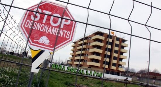 L&#039;edifici ocupat a Salt per la Plataforma d&#039;Afectats per la Hipoteca