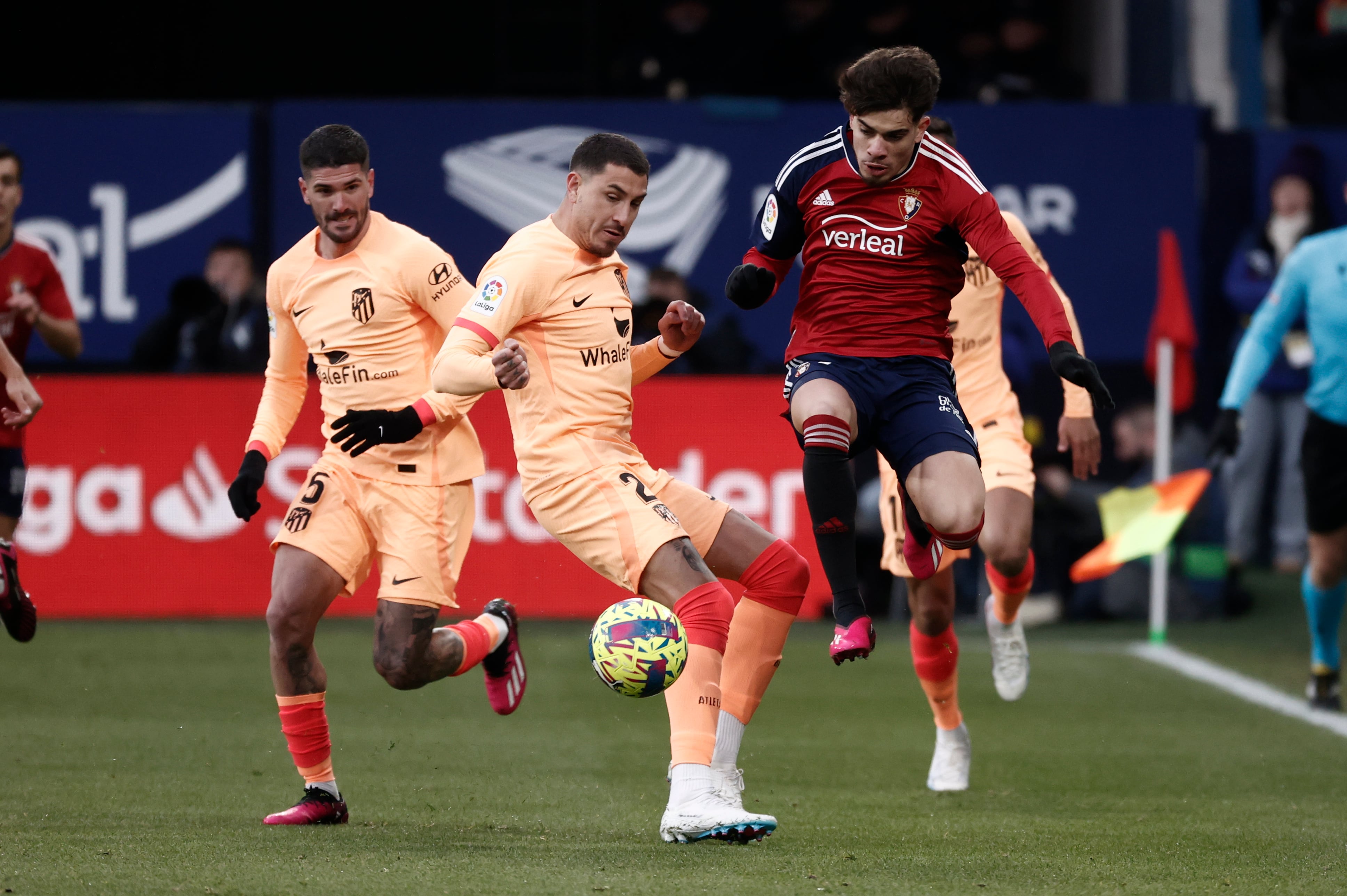 Partido de LaLiga Santander entre Osasuna y Atlético de Madrid.