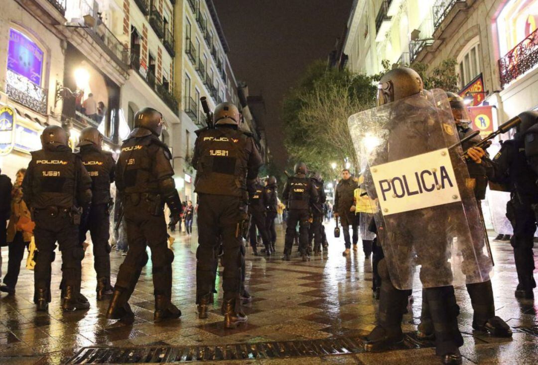 Despliegue policial durante el 22-M