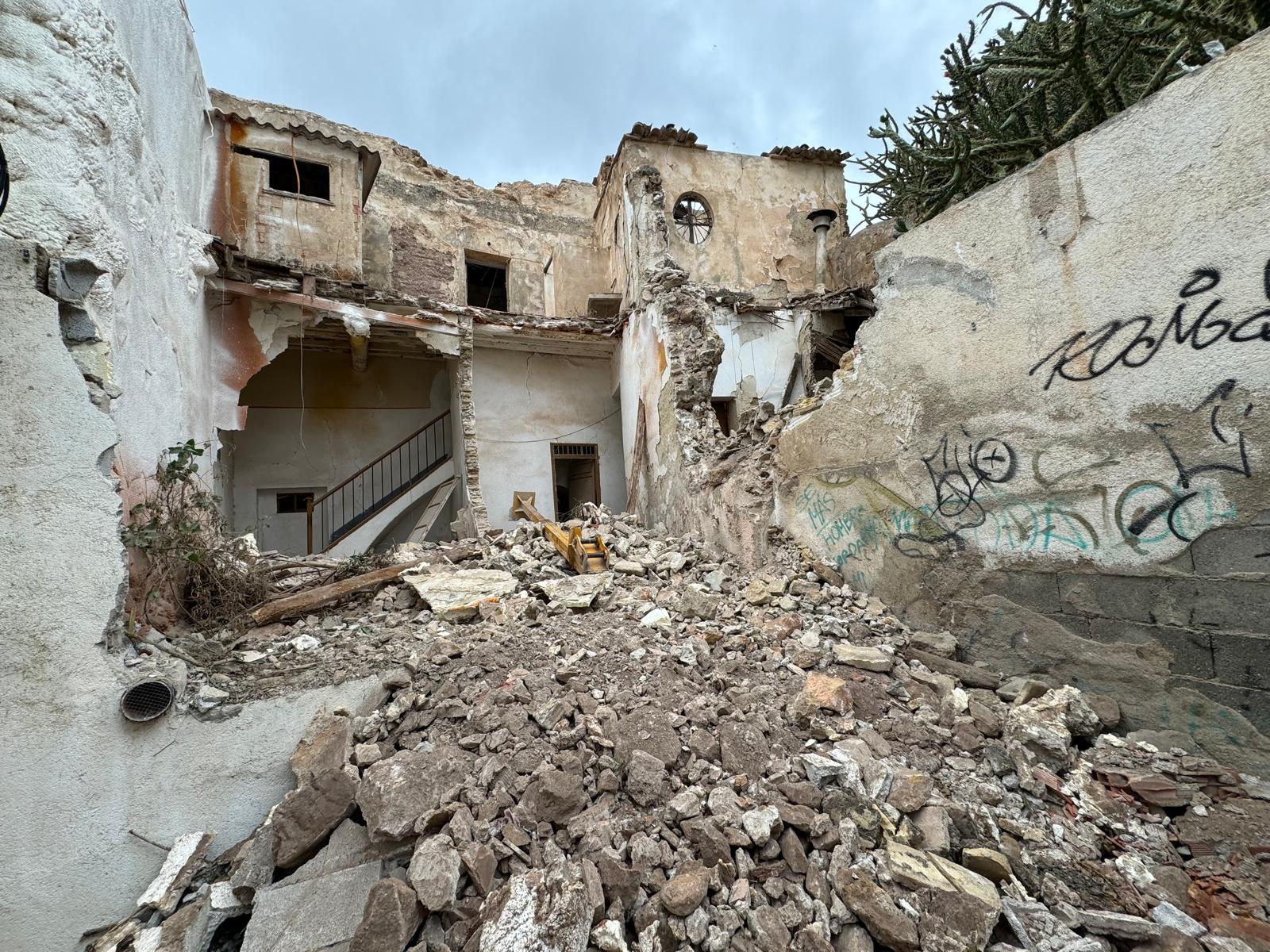 Obras del mirador del Cabezo de las Palas en Lorca