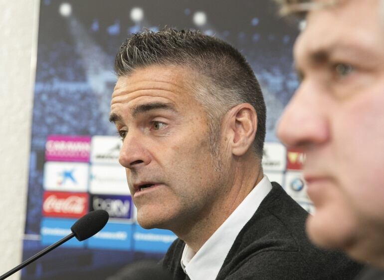 Lluis Carreras, nuevo entrenador del Real Zaragoza, en su primera rueda de prensa
