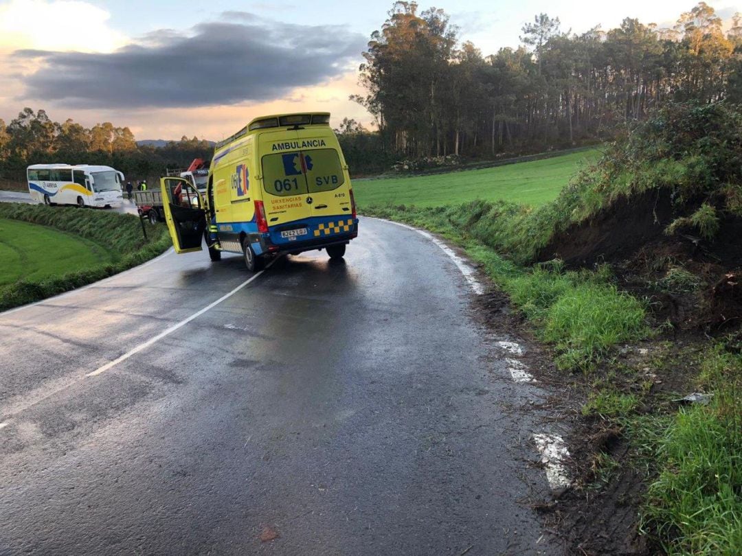 Imaxe dun dos múltiples accidentes ocorridos nesta mañán