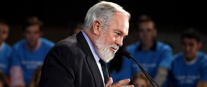 Miguel Arias Cañete, durante un acto político del Partido Popular