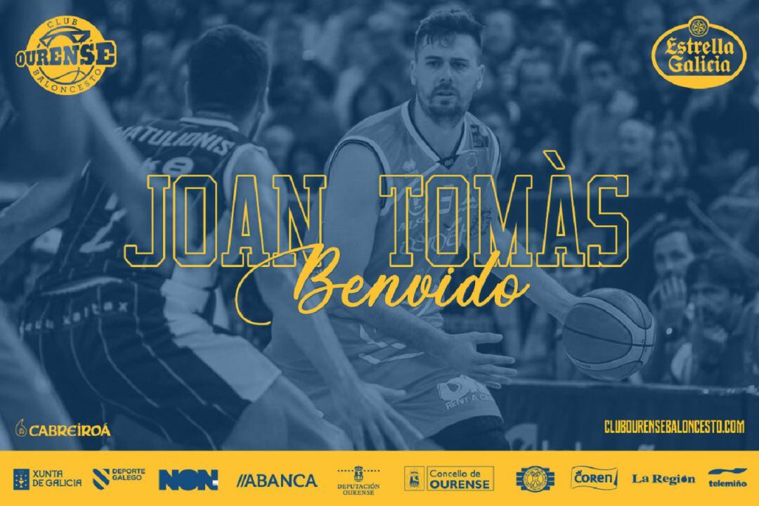 Joan Tomás, calidad y experiencia para el Club Ourense Baloncesto