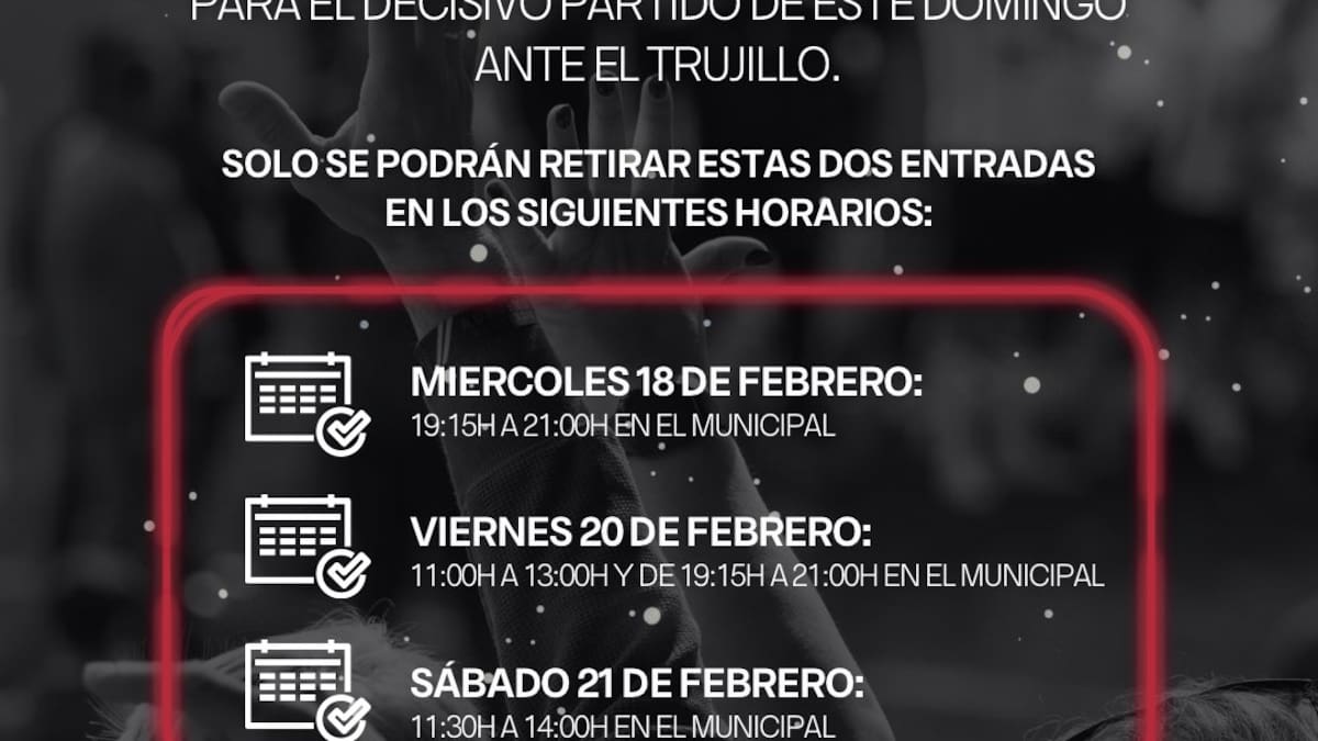 La UP Plasencia quiere llenar el Municipal para el duelo directo ante el Trujillo