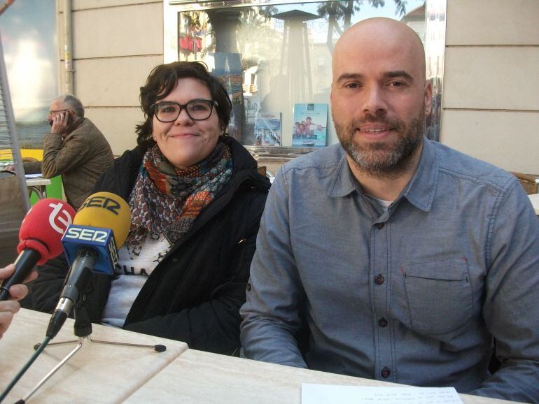 Tamara Martínez (Compromís) y José Vicente Bustamante (Podemos)