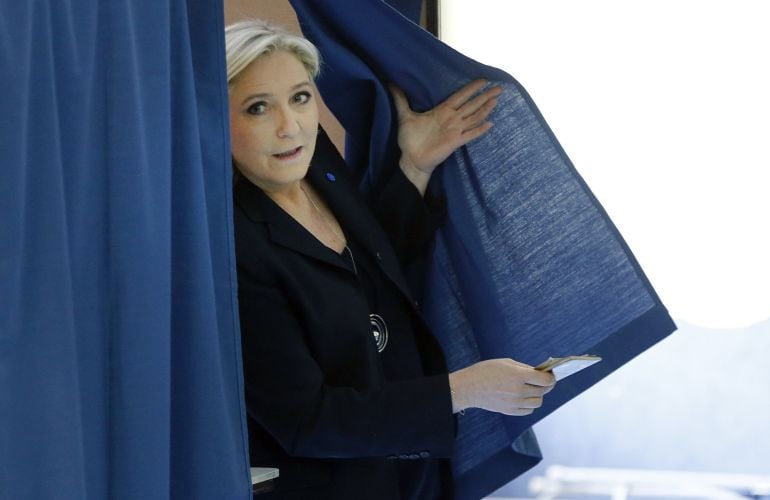 Marine Le Pen votó en Henin-Beaumont.