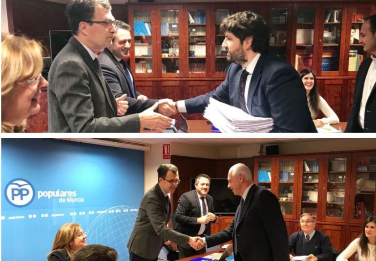 Dos candidatos, Fernando López Mras, y Antonio Jesús Garre, optan a presidir el PP en la Región de Murcia, que celebra esta tarde sus primarias.