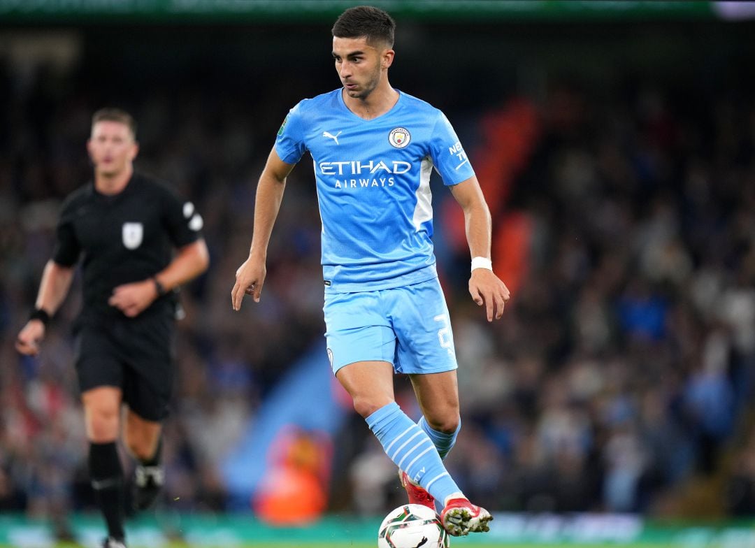 Ferran Torres, durante un partido de la Carabao Cup. 