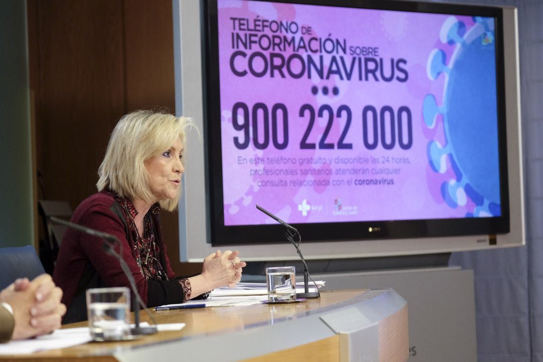 Verónica Casado durante la rueda de prensa posterior al Consejo de Gobierno extraordinario. 
 