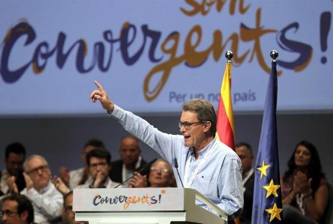 Artur Mas durante el Consell Nacional de CDC