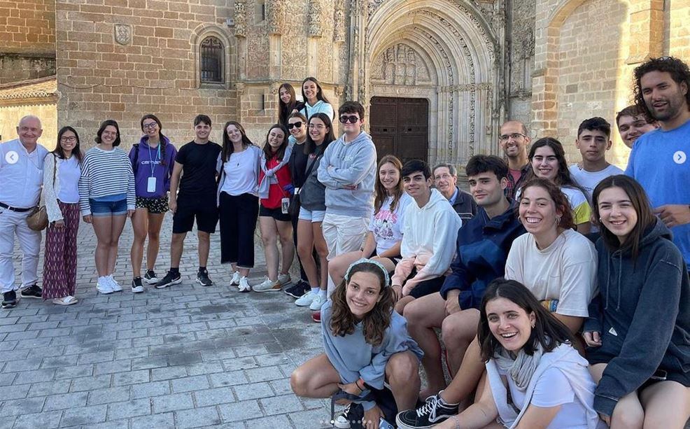 Jóvenes de la Diócesis de Huesca, antes de partir a Portugal