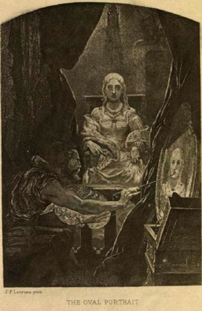 Portada original del relato 'El retrato oval' de Edgar Allan Poe.