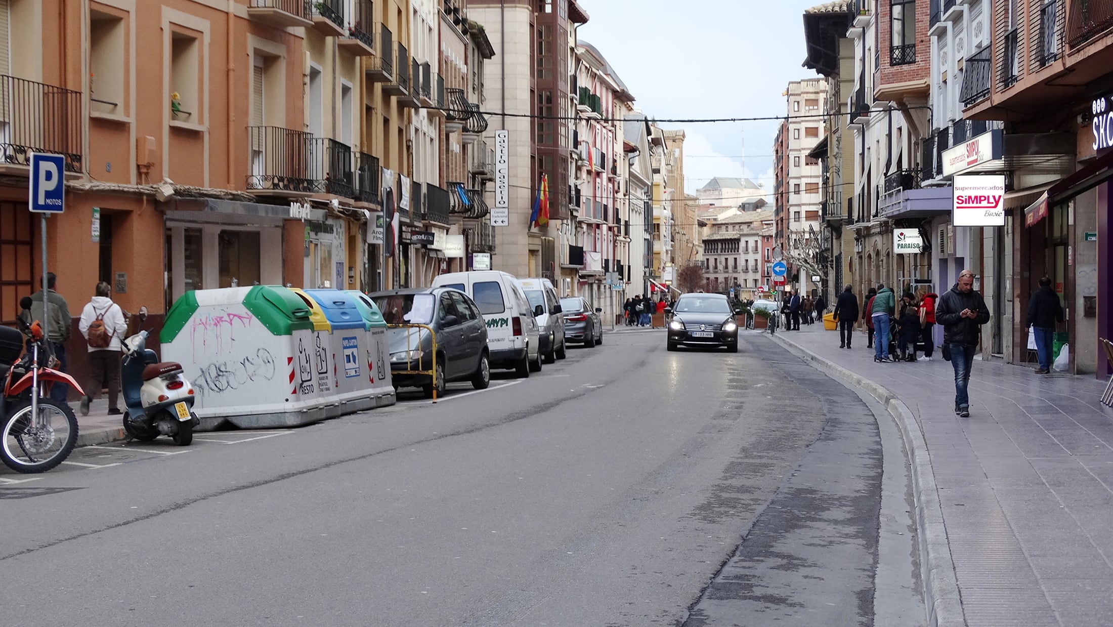 Tramo del Coso Alto que se peatonalizará