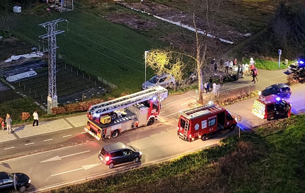 Bomberos en el lugar de los hechos. Imagen: Bomberos de Donostia