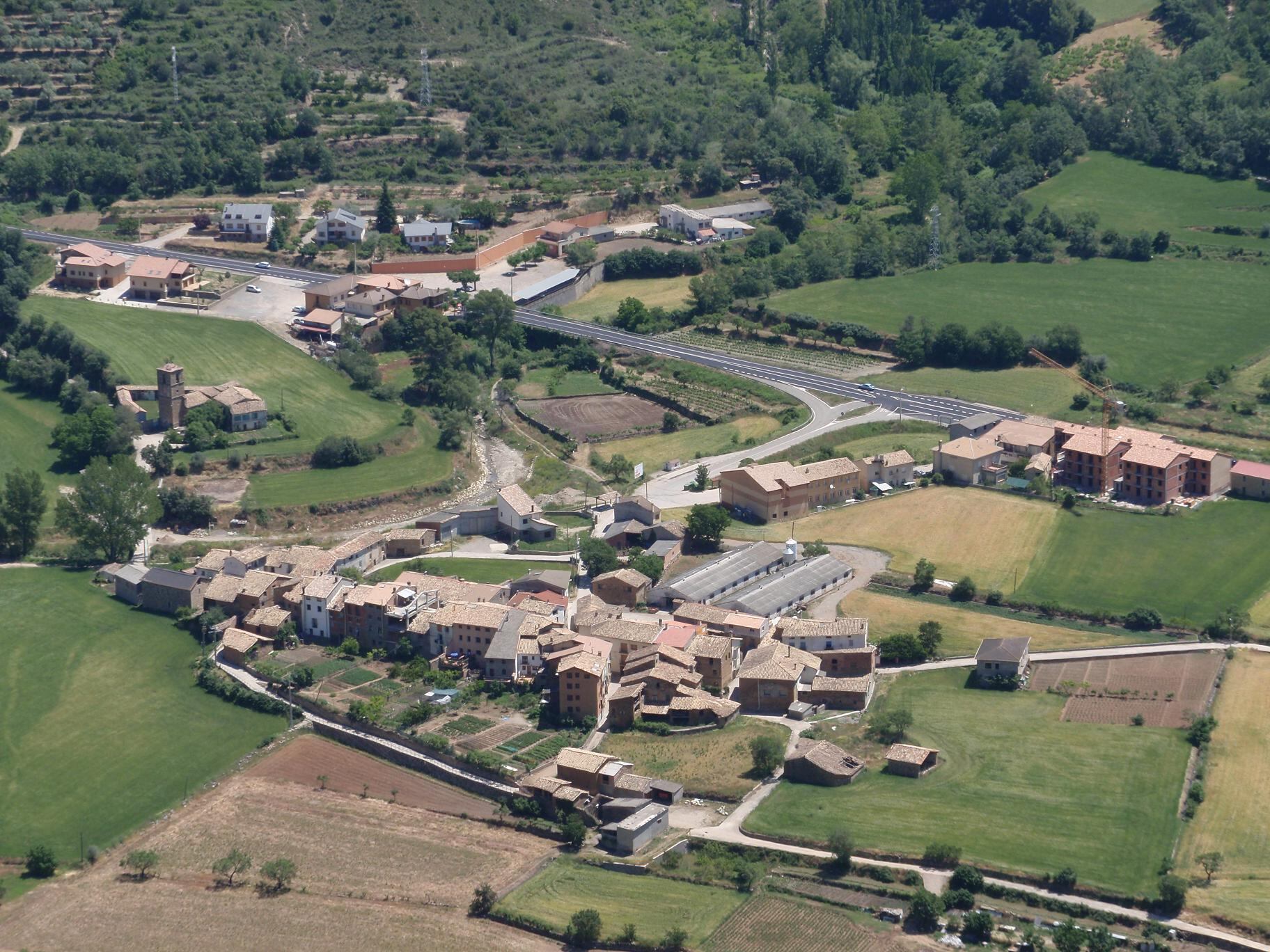 Vista área de Santaliestra