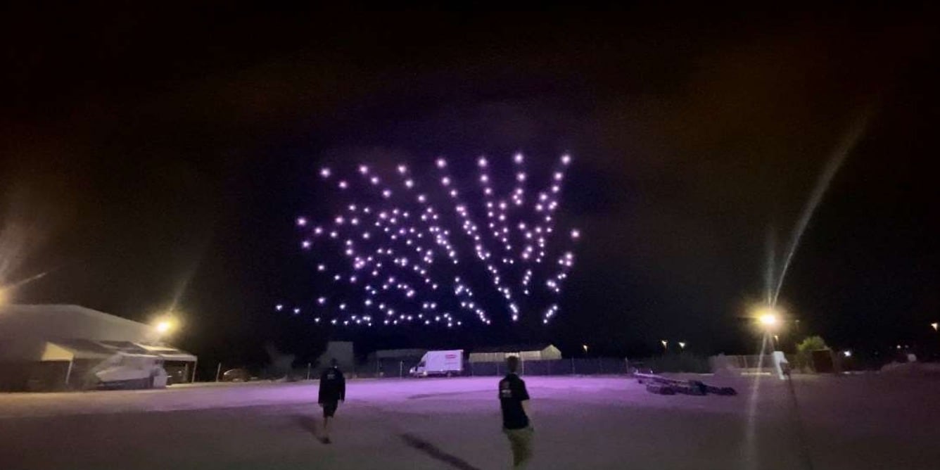 Un espectáculo de 200 drones iluminará el cielo nocturno de Zaragoza en las Fiestas del Pilar