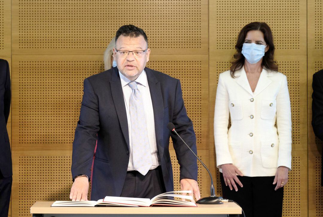 José Antonio Bartolomé durante su toma de posesión