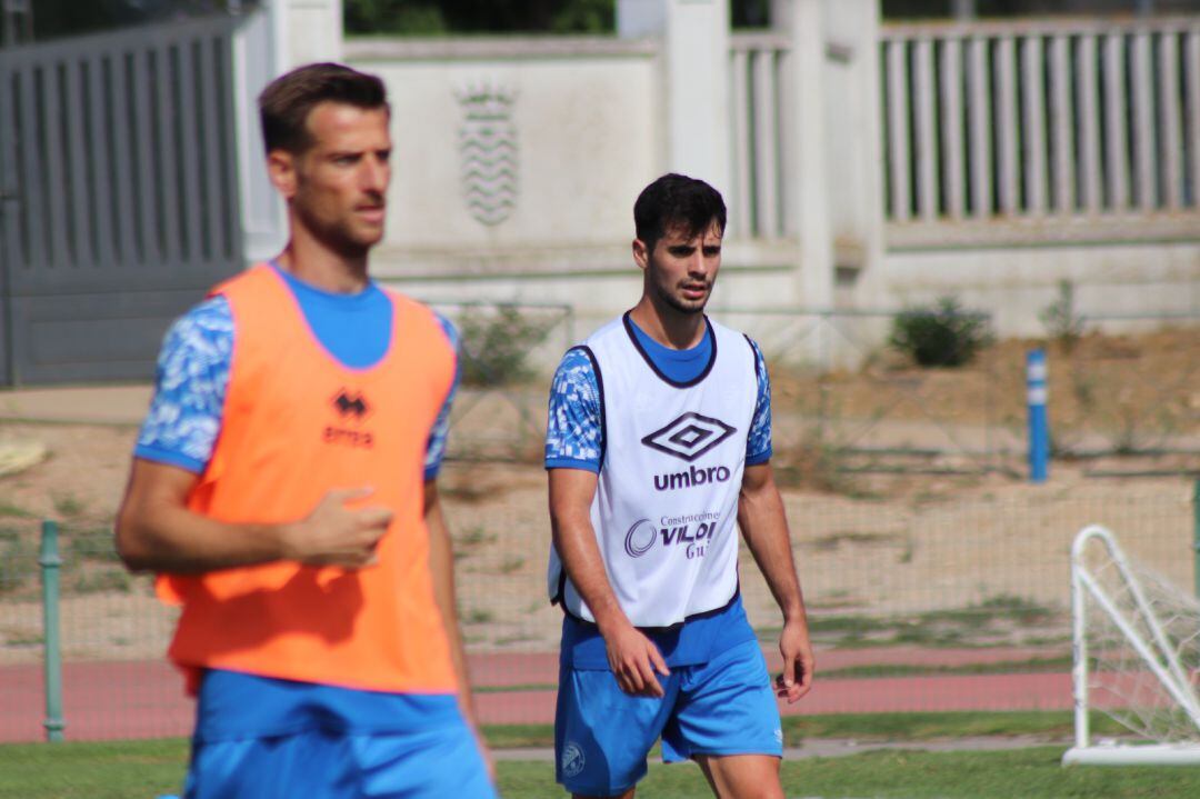 Mayor junto a Rivellot durante un entrenamiento