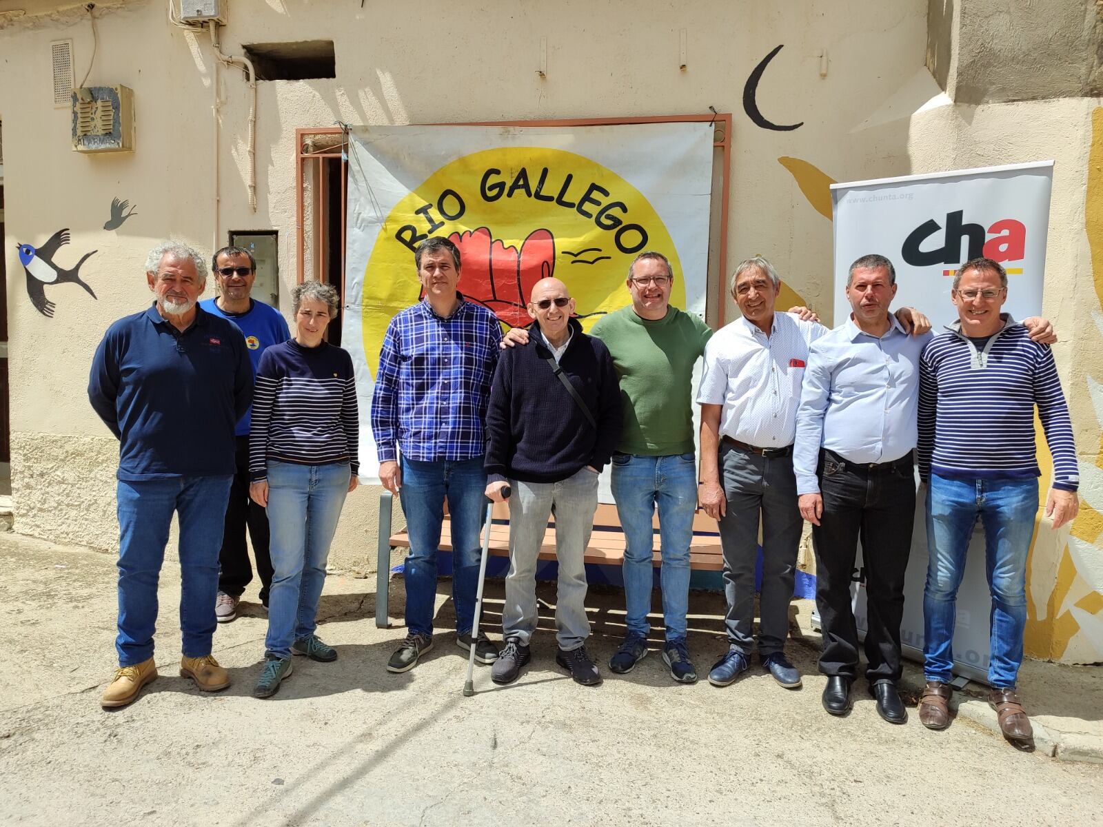 Representantes de CHA entre los que cuales se encuentra Joaquín Palacín