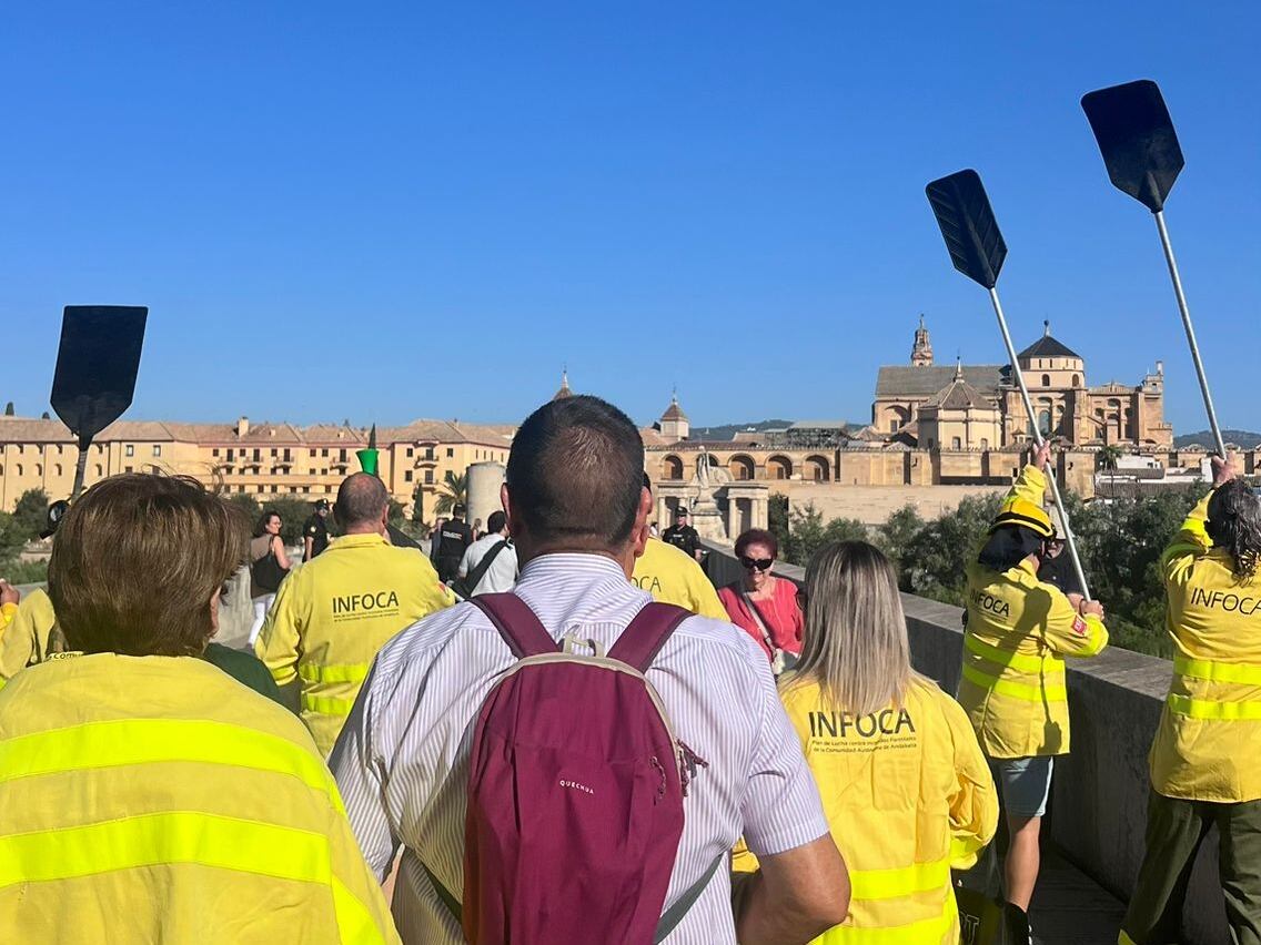 Protesta de los trabajadores del Infoca en Córdoba