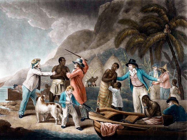 Inglaterra (Reino Unido): 'Trata de esclavos', óleo sobre lienzo, George Morland (1763-1804), 1788