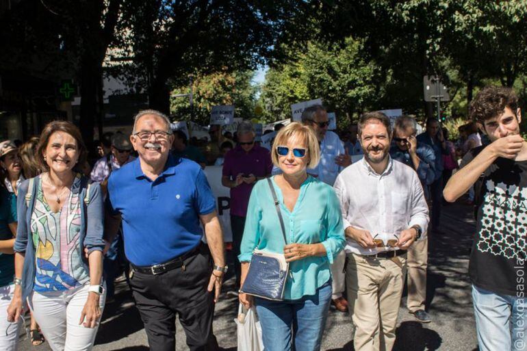 José Moratalla, durante la protesta por el aislamiento ferroviario del pasado semptiembre.