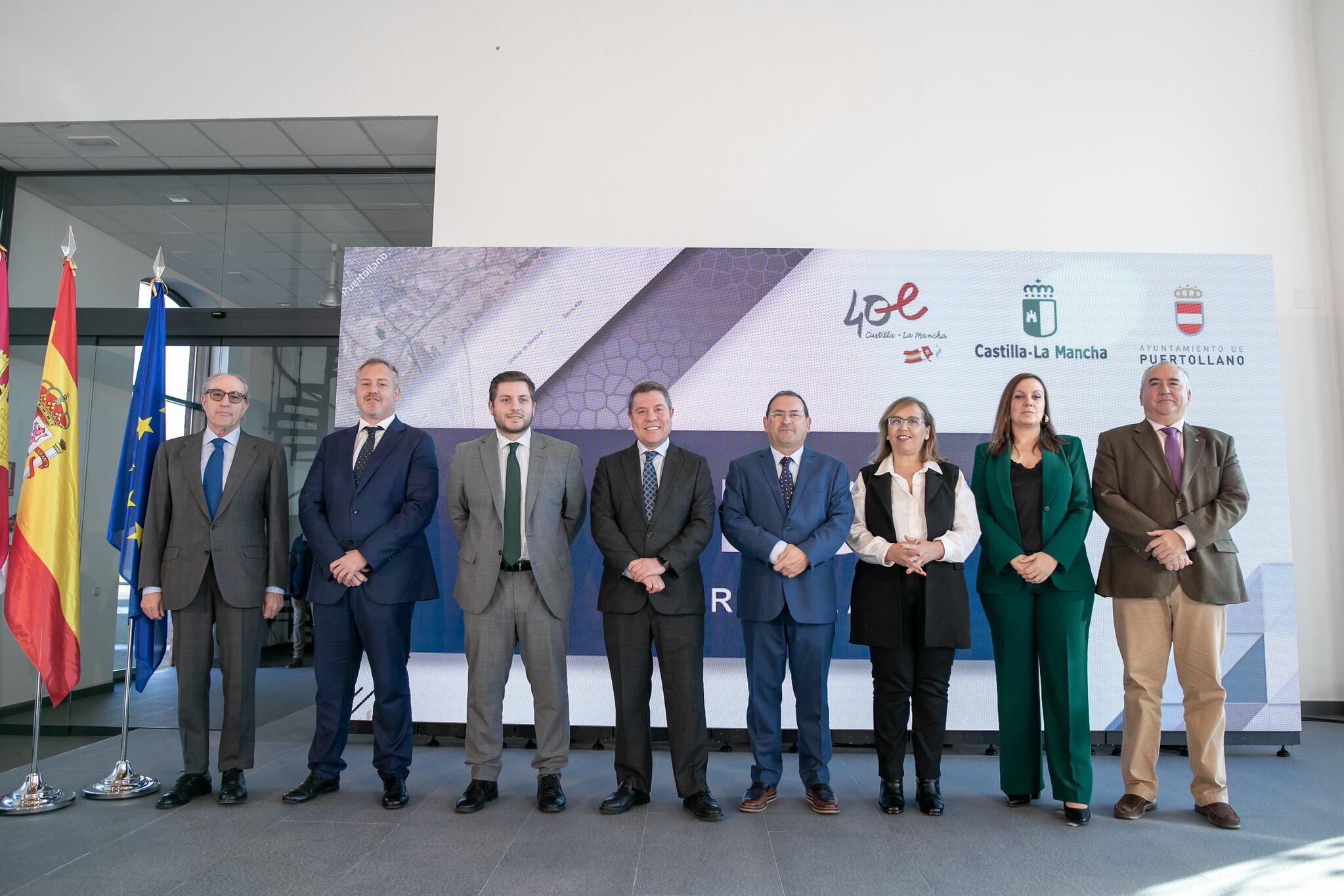 Autoridades presentes en Puertollano para la presentación del Proyecto de Singular Interés de suelo industrial