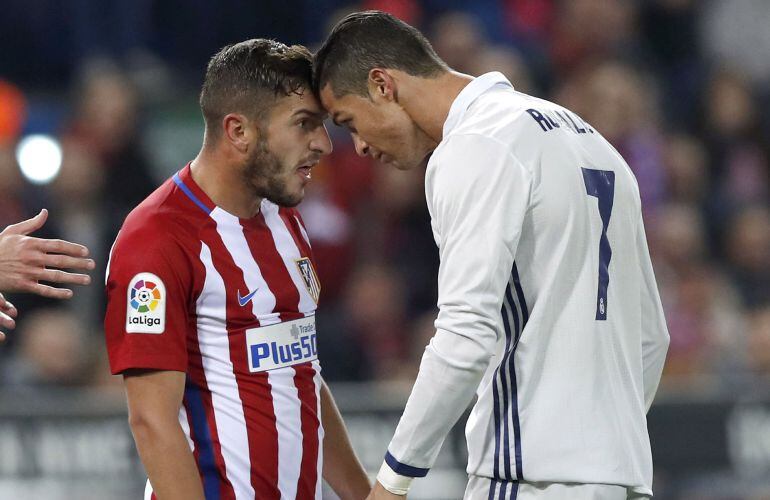 Koke y Cristiano, durante el partido