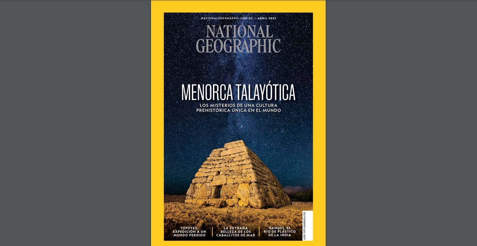 Menorca portada de National Geographic