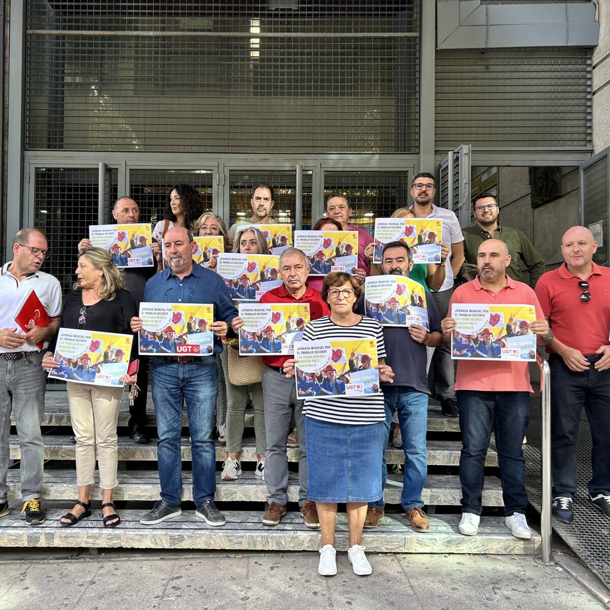 UGT Jaén recuerda a los 13 fallecidos en accidente laboral con motivo del Día por un Trabajo Decente