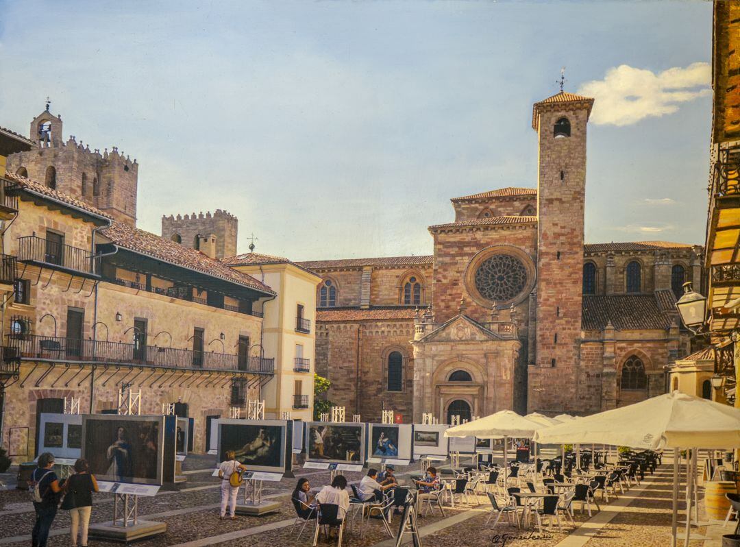 Exposición en la Plaza Mayor de Sigüenza