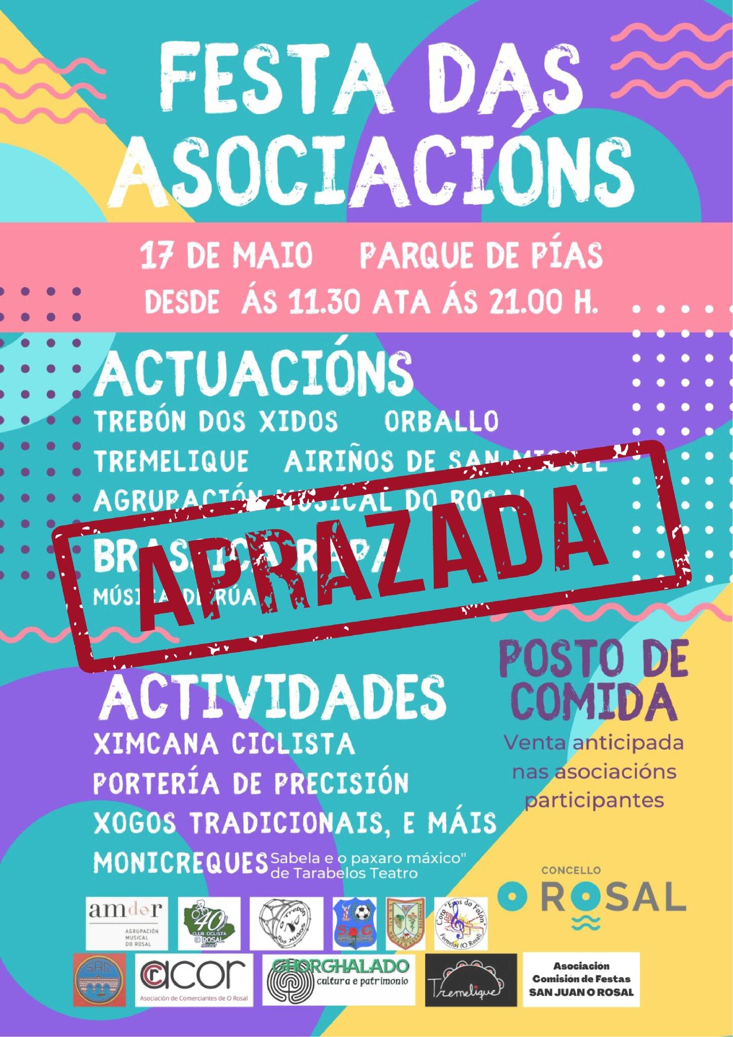 Cartel de la Festa das Asociación de O Rosal.