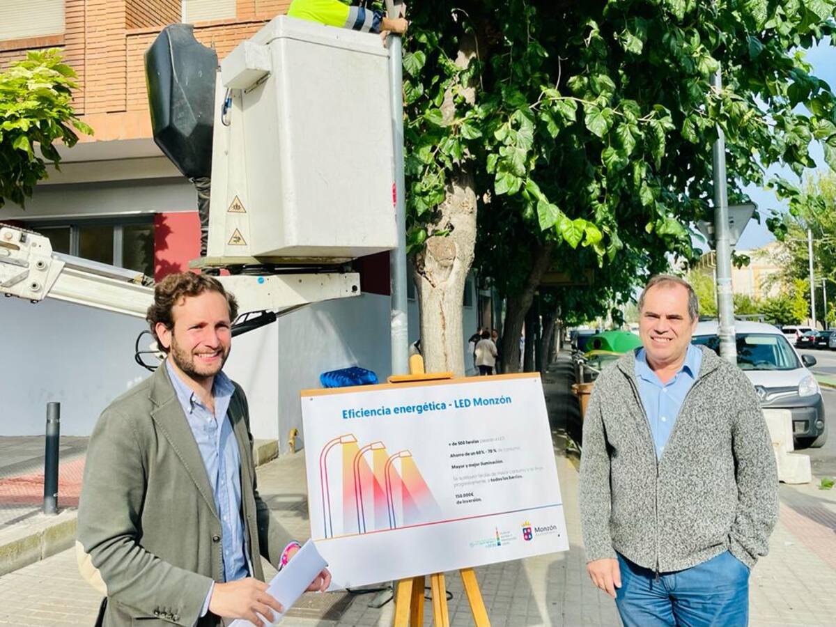 Monzón cambiará a LED 552 luminarias del alumbrado público