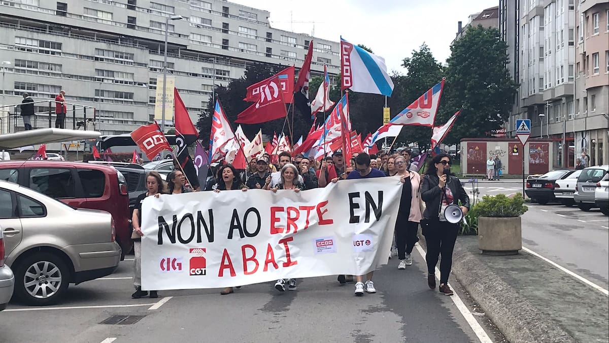 La plantilla de Abai en A Coruña va a la huelga y se moviliza en contra del ERTE