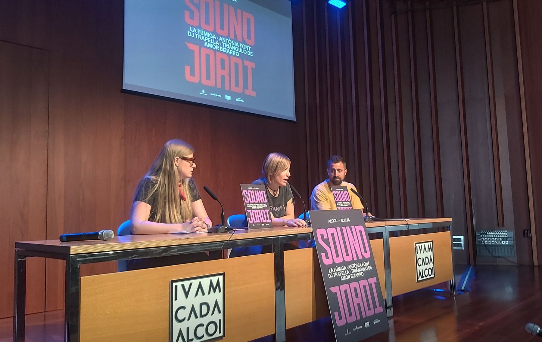 Un instant de la presentació de Sound Jordi en el saló d&#039;actes de l&#039;IVAM CADA Alcoi