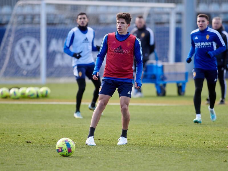 Giulinao Simeone, en el entrenamiento de este miércoles en la Ciudad Deportiva