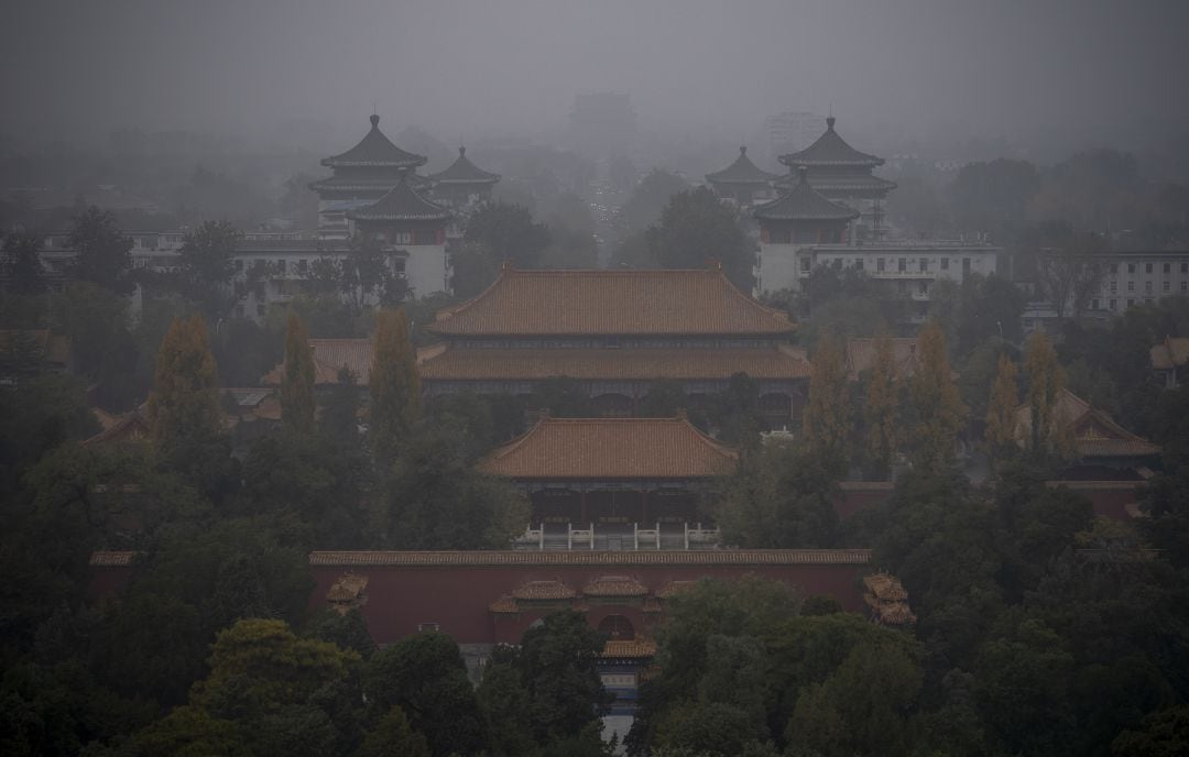 Contaminación en Pekín, China.