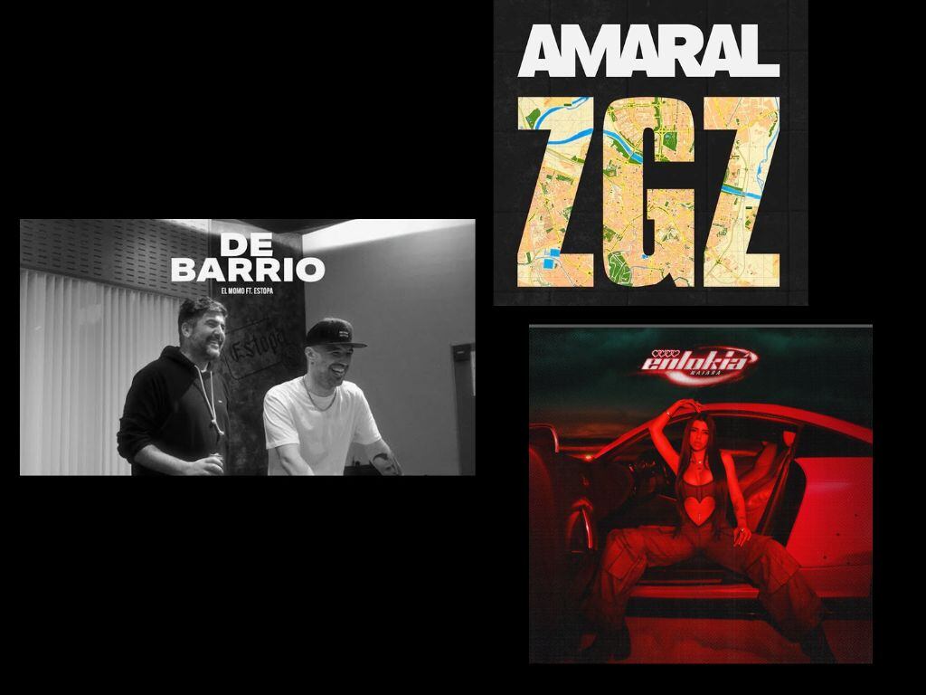 El Momo, Amaral y Naiara, tres aragoneses escogen la noche del jueves al viernes para publicar sus últimos trabajos.