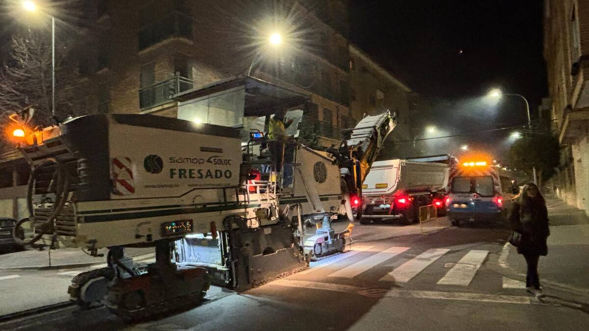 Continúan los trabajos de asfaltado en diversas calles de Huesca