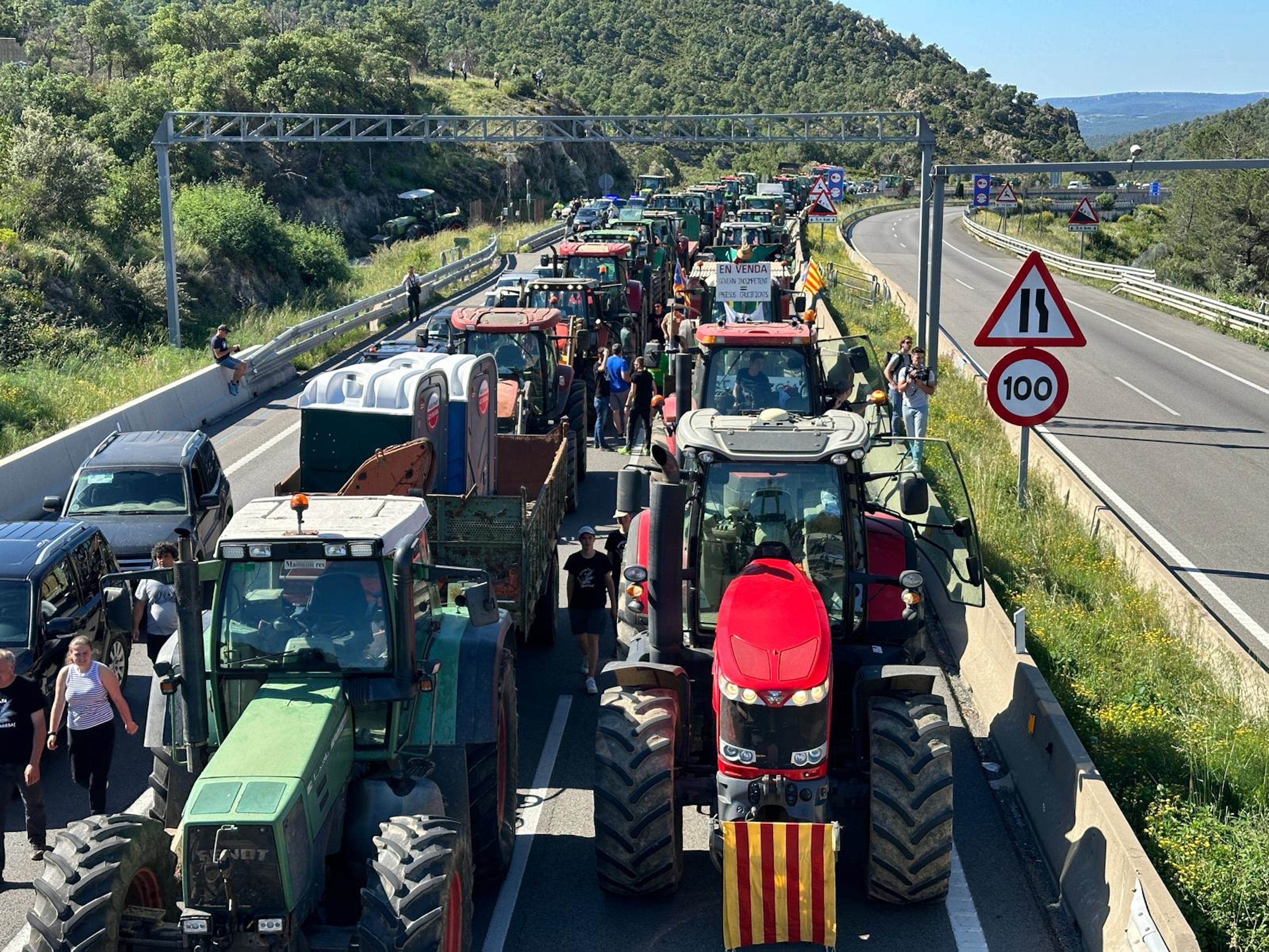 Corte en La Jonquera (Girona)