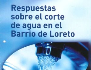 Folleto sobre la crisis de agua en Loreto