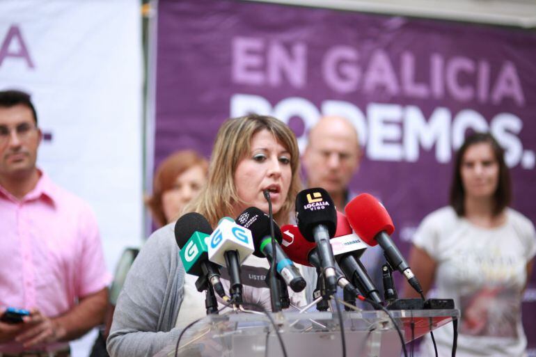 Carmen Santos en la rueda de prensa en la que se han comunicado los resultados de la consulta