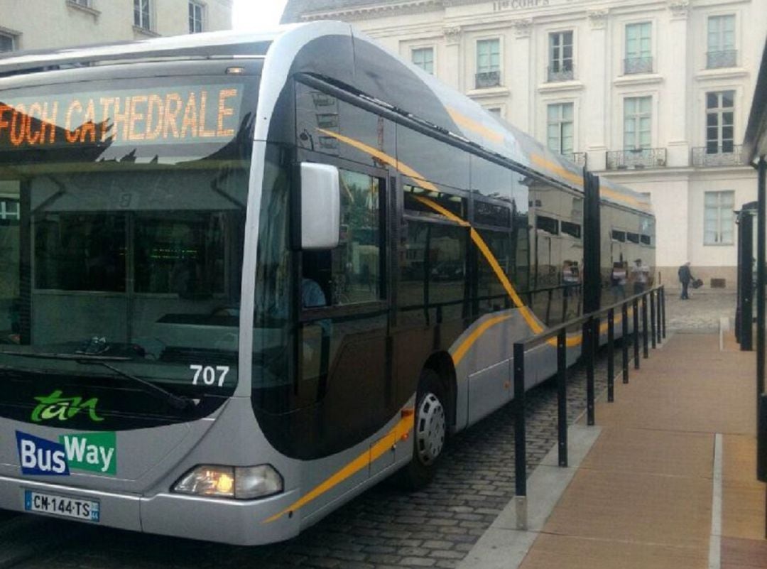 El &#039;bus exprés&#039; en la ciudad francesa de Nantes